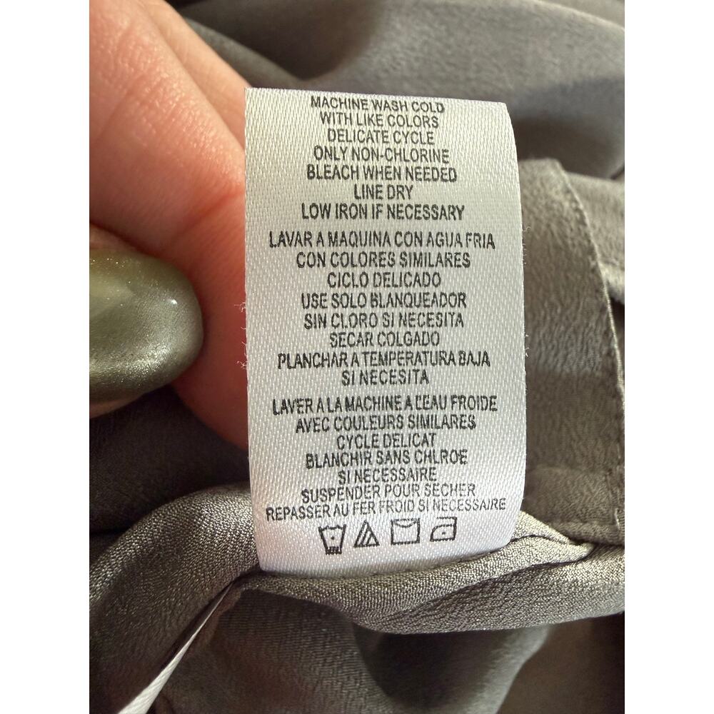 Calvin Klein Gray Blouse Size Large - Picture 7 of 7